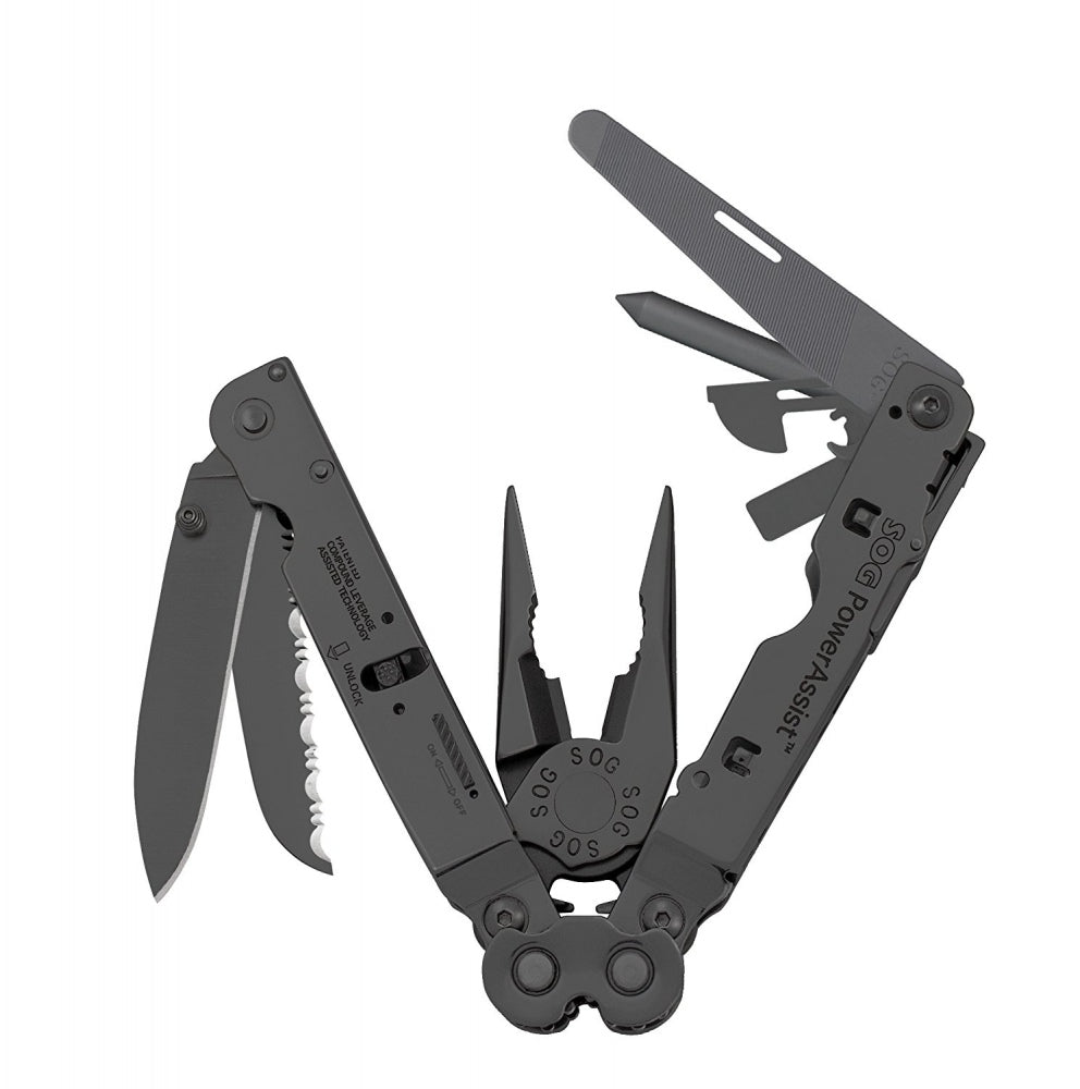 SOG B67N-CP PowerAssist EOD Multi-Tool with Assisted Steel Blades and Nylon Sheath